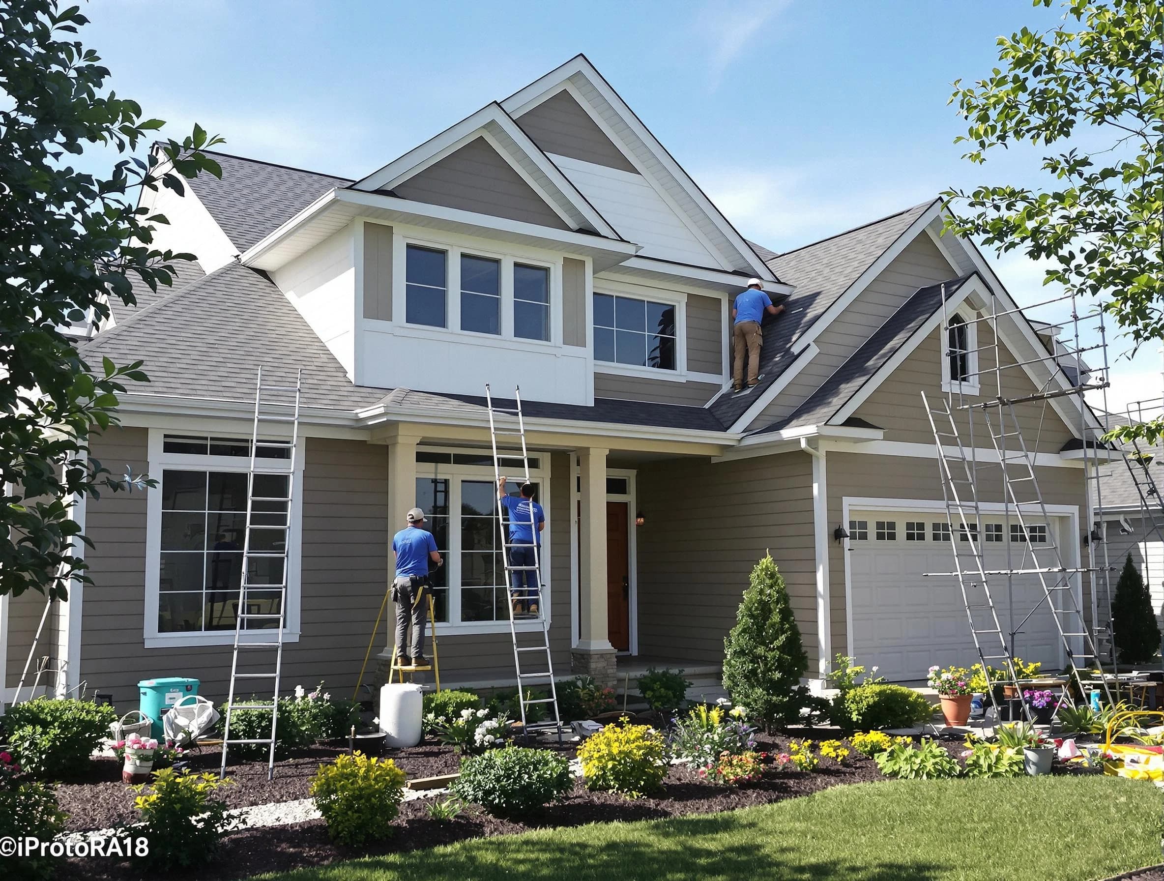 Detailed exterior painting by Painesville House Painters in Painesville